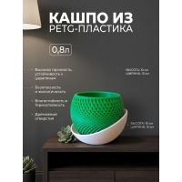 Кашпо для цветов пластиковое 0.8 литра