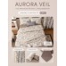 Комплект постельного белья Сатин Aurora Veil с Покрывалом AV008, Евро, наволочки 50-70  2 шт  