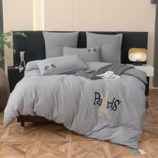 Комплект постельного белья Mood of Paris на резинке MPR010, Евро, наволочки 4 шт 160*200*35 