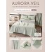 Комплект постельного белья Сатин Aurora Veil с Покрывалом AV005, Евро, наволочки 50-70  2 шт  