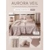Комплект постельного белья Сатин Aurora Veil с Покрывалом AV003, Евро, наволочки 50-70  2 шт  