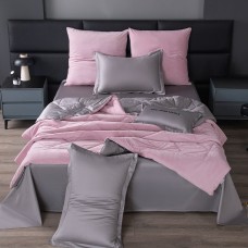 Комплект постельного белья Сатин Velvet Premium с Одеялом VP001, Евро, наволочки 4 шт  